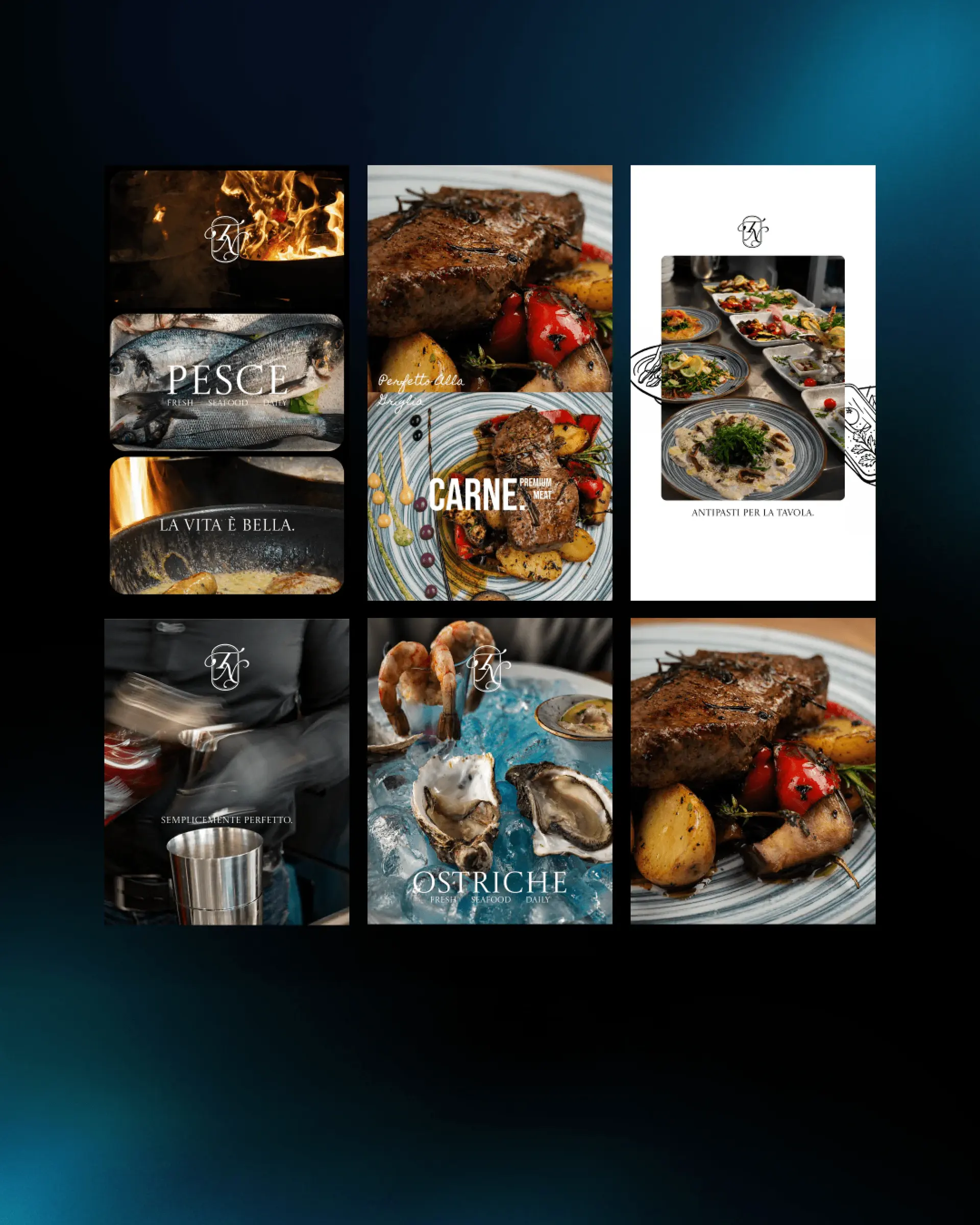 Social-Media-Design für ein italienisches Restaurant