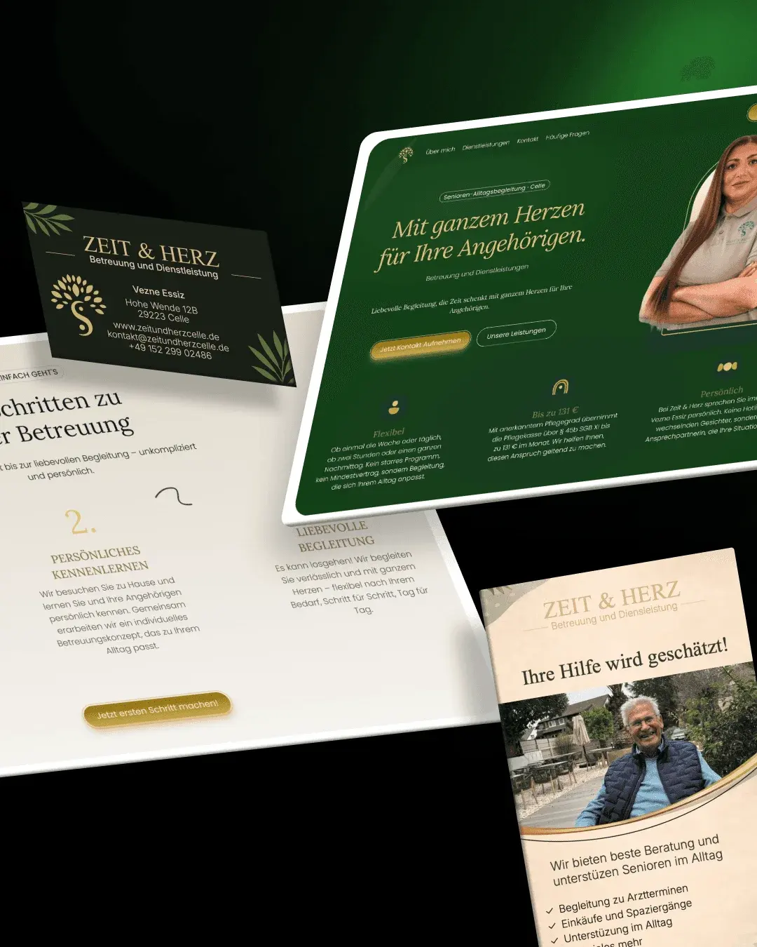 Website und Flyer für Zeit & Herz