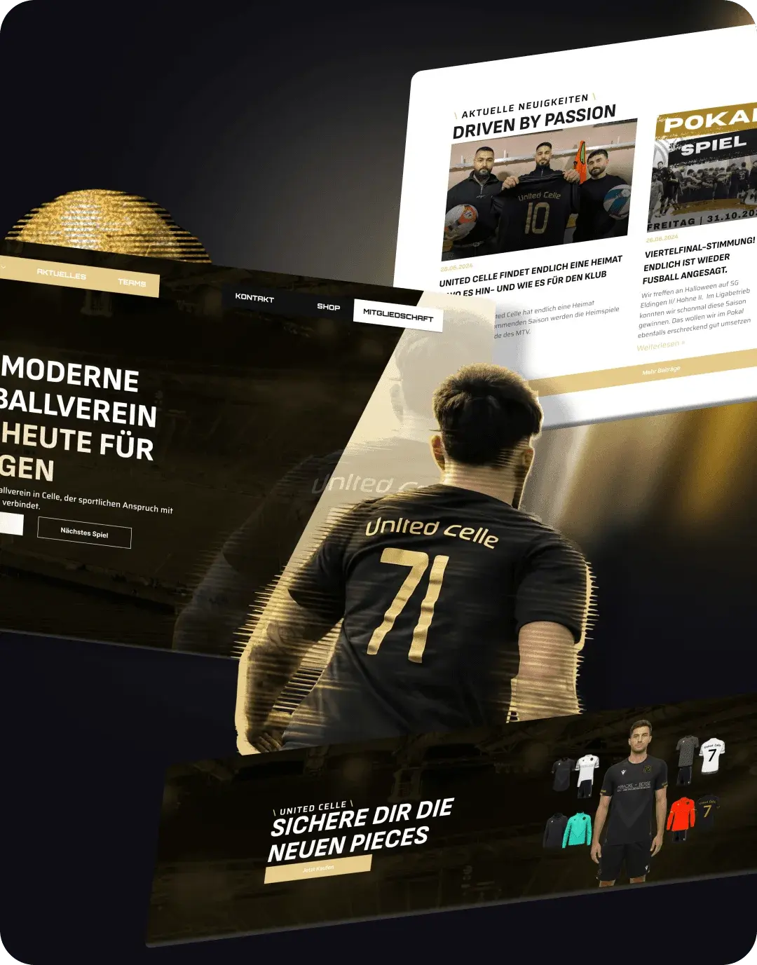 Website für einen Fußballverein
